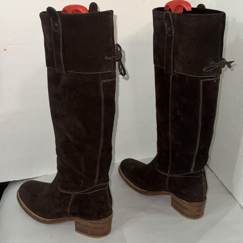 40.5/US9.5💕ITALY Buttero Over Knee Suede Leather English Riding Biker Boots